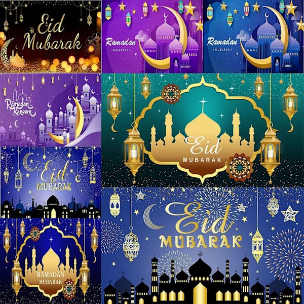 180x110cm Eid Bakgrunn Mubarak Dekorativ Bakgrunn A A