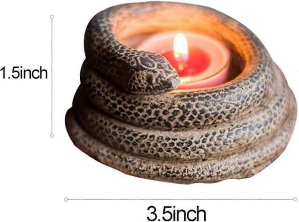 3D Slingrande Orm Resin Ljusstake Ljushållare Ornament Heminredning