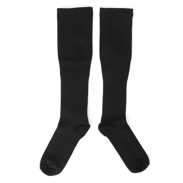 Elastiske kompresjonsstrømper for løping, myke og pustende, svarte, S/M, unisex