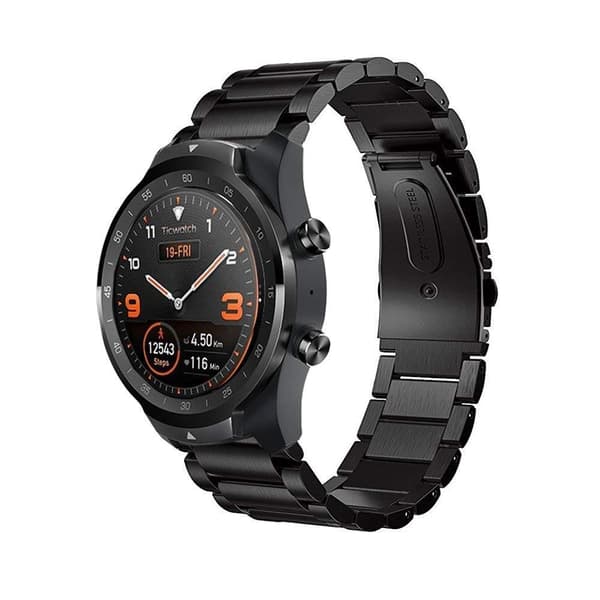 Luksuriøst Metalarmbånd i Rustfrit Stål - Sort (22 mm)