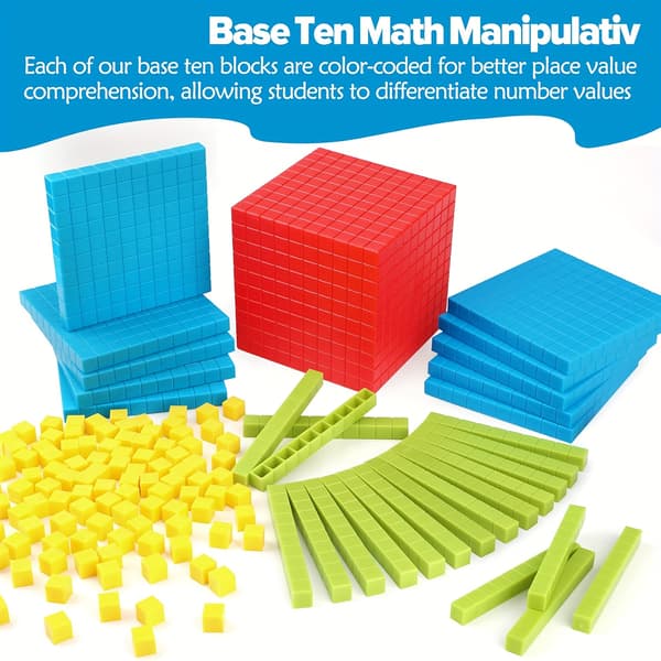 AMIBOX Base Ten Blocks ABS monivärinen 3+ vuotta Base Ten Blocks