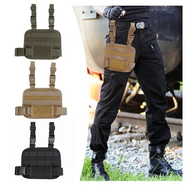 Tactical Leg Platform Modular Leg Panel Bag with Adjustable Belt and Thigh Straps for Universal Holsters