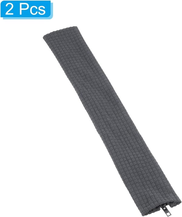 1 Pair Office Chair Armrest Covers - Removable, Elastic, Waterproof - Dust Cover, Armrest Protector - 45*16 cm - Grey