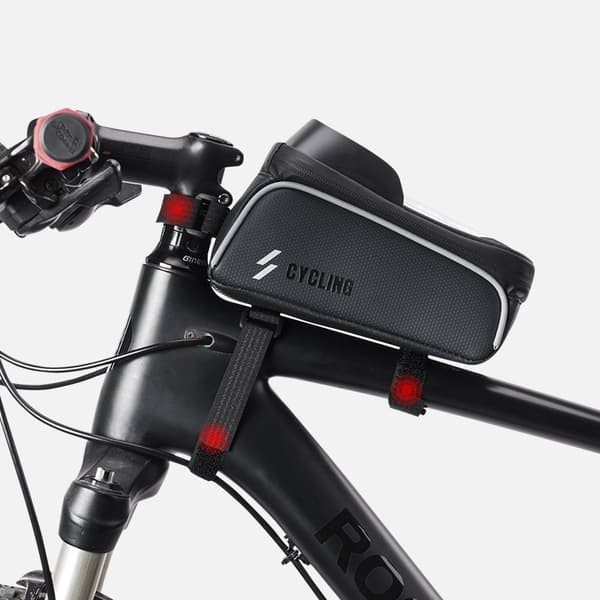 Cykeltelefonväska för ramfäste med pekskärm