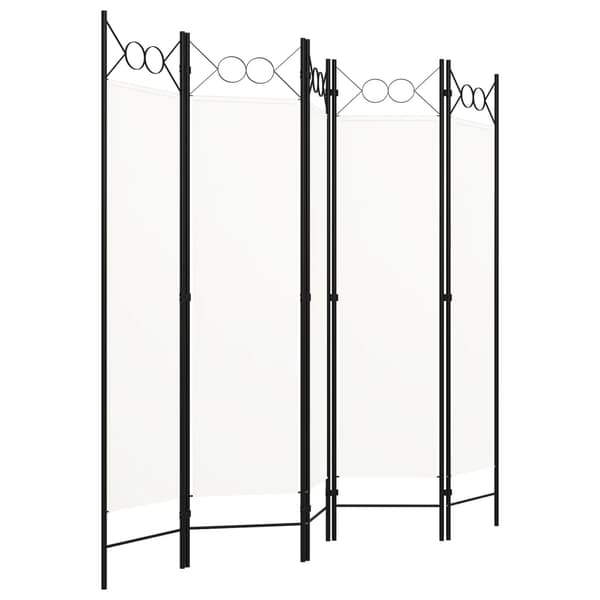 vidaXL Rumdeler 5 paneler hvid 200x180 cm Vit white
