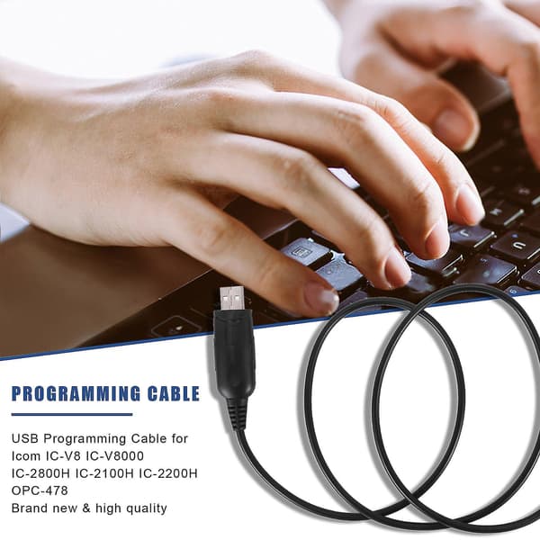 USB-programmeringskabel til Icom-radio Ic-f22 Ic-v8 Opc-478
