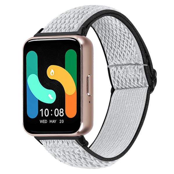 Vævet Armbånd i Elastisk Materiale til Samsung Galaxy Fit3 SM-R390, Sort Kobling Style E Style E