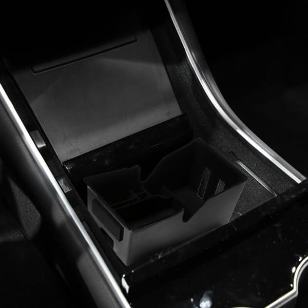 Bilsetekonsoll Organizer Brett for Tesla Model 3 2017-2019 Interiørtilbehør Oppbevaring Armleneboks Telefonholder Lomme Solbrilleholder Beholder