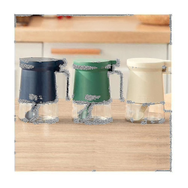 350ml Korkean lämpötilan kestävä lasinen maustesetti kotitalouskeittiötarvikkeet maustelaatikko valkoinen