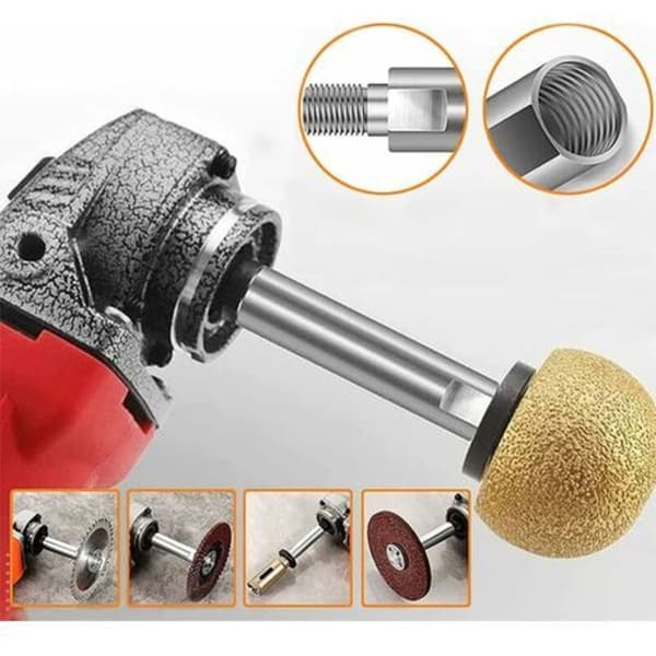 3-pack Aluminum Alloy Angle Grinder Extension Rod M14 Angle Grinder Extension Rod 75mm 100mm 140mm Lever M14 Thread Adapter