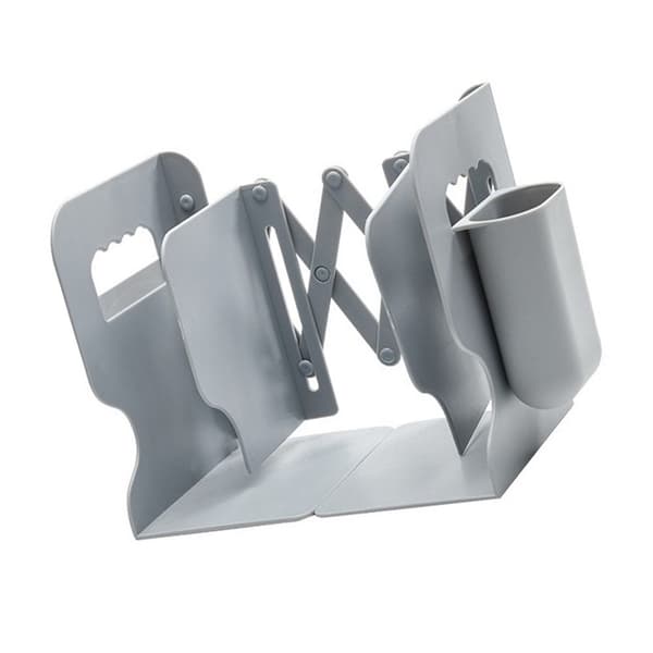 GH Adjustable Bookend ABS Retractable Bookend for Shelves Bookend Shelf with Pen Holder Office Desk Organizer