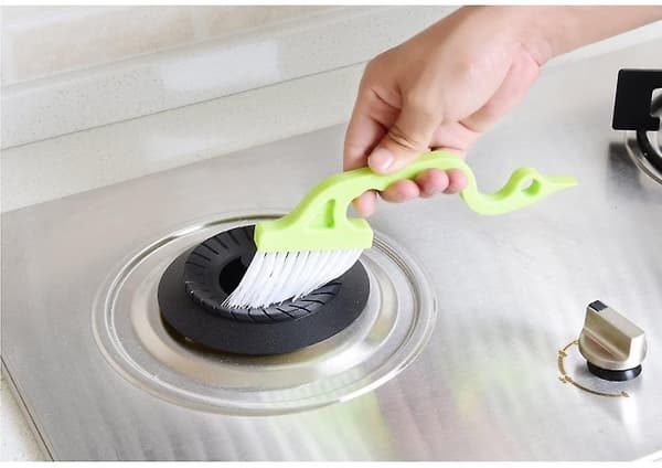 Handheld Groove Cleaning Tools for Doors, Windows, Kitchen Cabinets (Green, 3-pack)