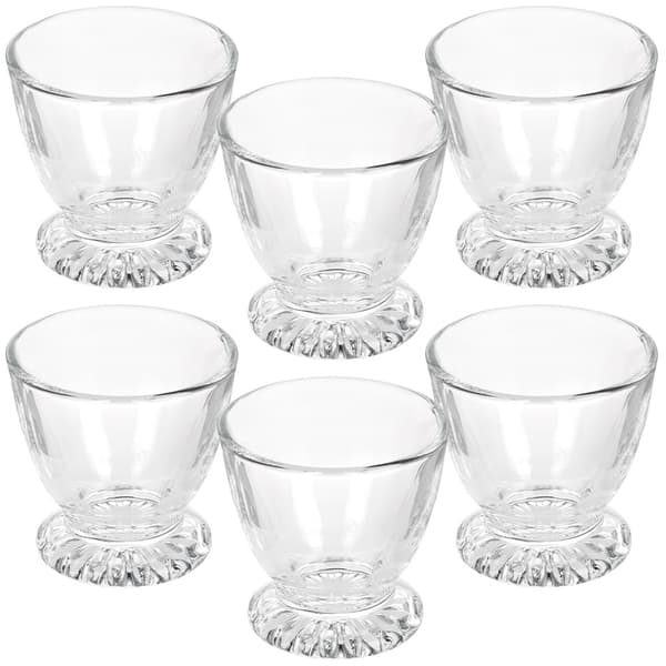 Ägghållare i glas 6 st.