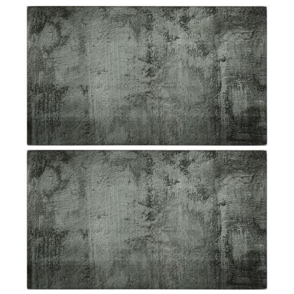 vidaXL Chopping Board 2 pcs with Concrete Pattern Tempered Glass grå gray
