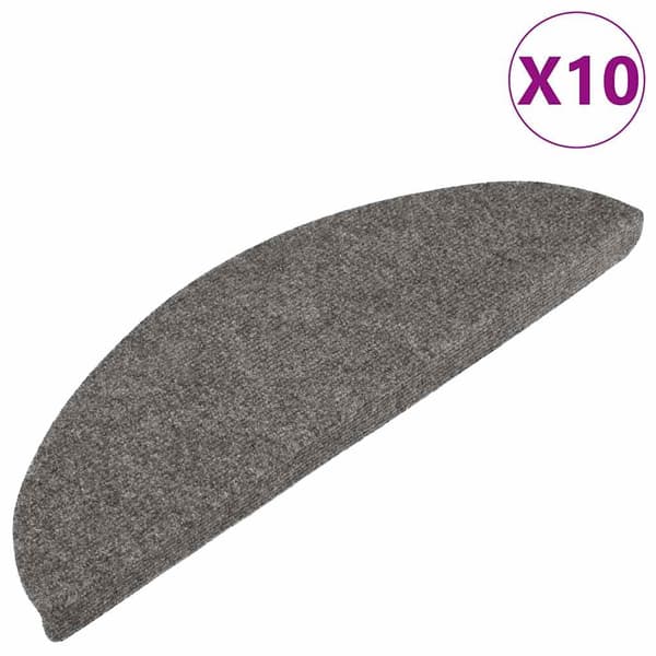 vidaXL Trappetæpper selvklæbende 10 stk. grå 56x17x3 cm Grå 1190