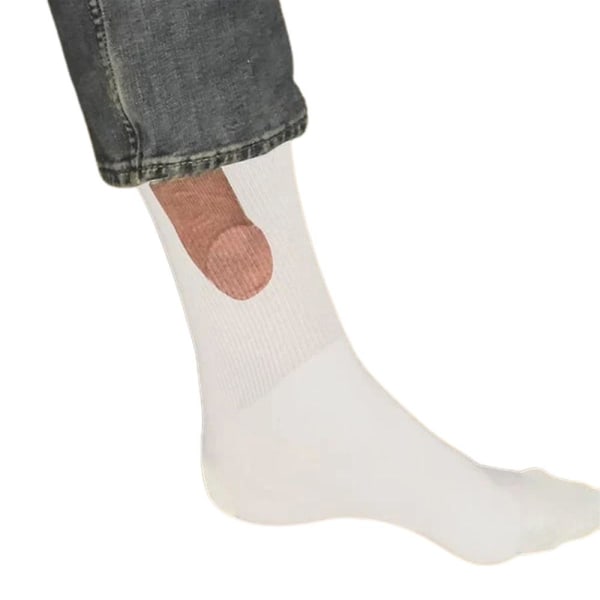 Uutuus Show Off Sukat Funny Miehet Naiset Casual sukat Hauska kuviollinen sukka White