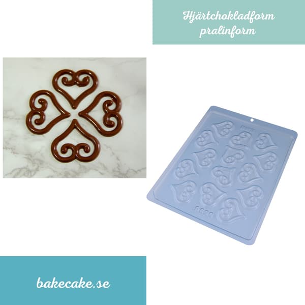 Pralineform Hjerte Chokoladeform - BWB 9690 Transparent transparent