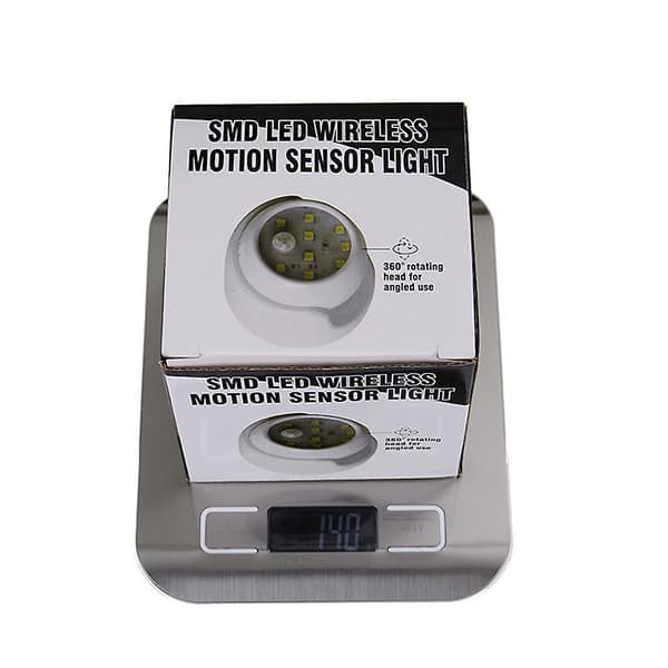 360 Batteridriven Inomhus/Utomhus Trädgård Rörelsesensor Säkerhets LED-lampa vit white