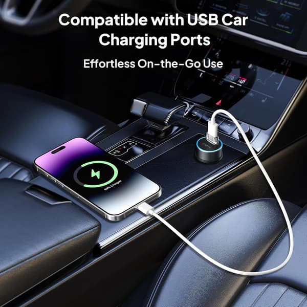 USB till USB-C-adapter 4-pack, transparent Typ-C-hona till A-hane billaddarkonverterare för iPhone 16