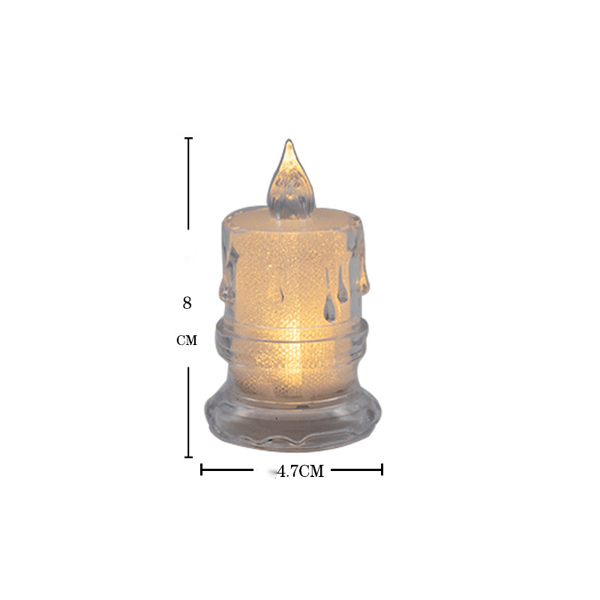Flammefri LED-lys, batteridrevet julelys til juledekoration, 1 stk.