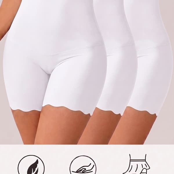 3-pack High-Waisted Seamless Tummy Control Cooling Shaping Panties XL White XL White