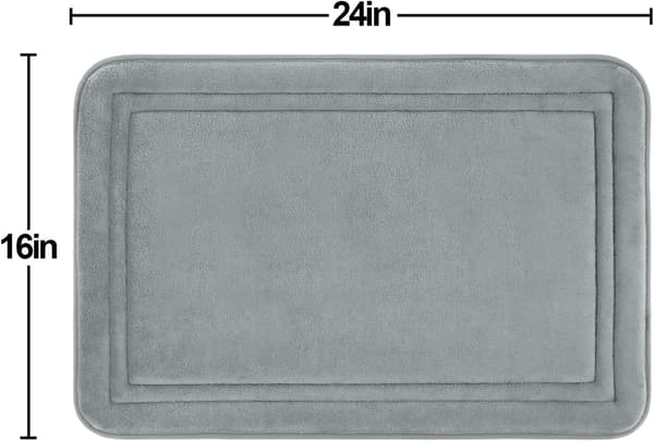 Badrumsmatta i Memory Foam, Halkfri, Absorberande, Supermjuk Sammet