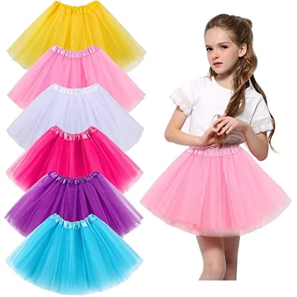 6 st tyllkjol flicka tyllkjol tutu barn tyllkjol dans