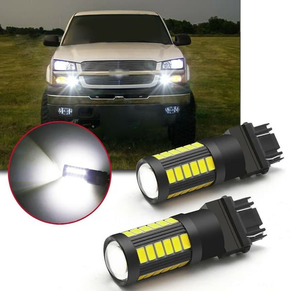 3157 3156 Hvite LED DRL Kjørelys 12V For Chevy