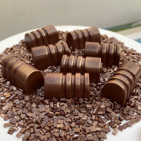Praline Mold Patterned Dome - Chocolate Mold - BWB 9771 - Special 3 Part Mold Transparent transparent