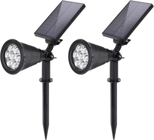 Solcellsbelysning 7 LED Solcellslampor för Utomhus Trädgård Gräsmatta Uppfart Terrass 2 st