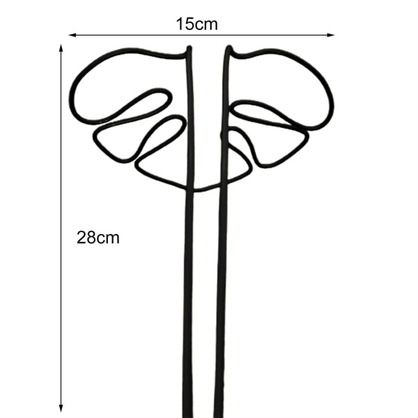 Monstera-formet planteholder, søte bladformede plantebur og støtter, hagestolper, plantegitter utendørs innendørs for planter copper