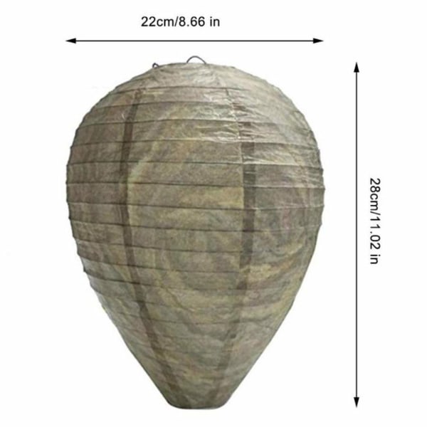 4-pak hvepsebolig lokkemad, hængende hvepseafskrækkende middel til gule jakker, pålidelig papirkødfoder til udendørs have, vandtæt green 22x28cm