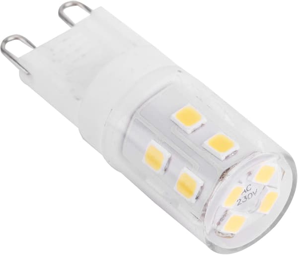 10 stk G9 2W 16LED Mini LED-pærer, keramisk base, øyebeskyttelse, dimbar design, energibesparende tilsvarende 30 Watt halogen