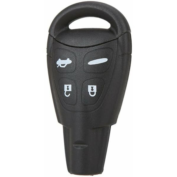 Replacement 4 Buttons Keyless Remote Vehicle Key Fob Shell Key Case and Buffer Button with Insert Blade Compatible with Saab 9.3 and 9.5