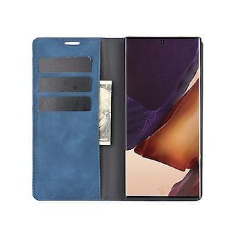 Magnetic Leather TPU Case for Galaxy Note20 Ultra (Dark Blue)