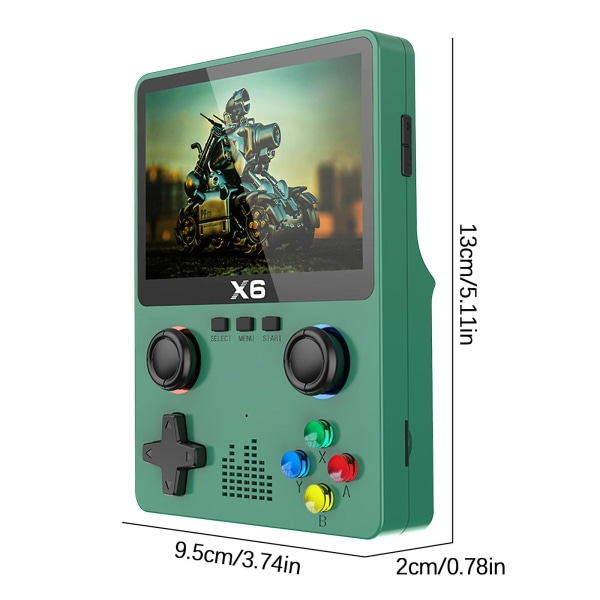 Mardi Gras 2024 New X6 Game Console Hd Handheld Game Console Arcade Emula black