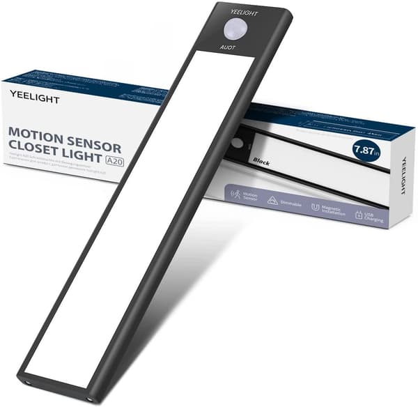 Yeelight bevegelsessensor skaplys A20 (sølv 2700K) hvit Silver, Vit 230