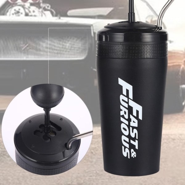 IC 304 Rostfri Vakuummugg Fast and Furious 10 Sugrörsmugg Th Silver