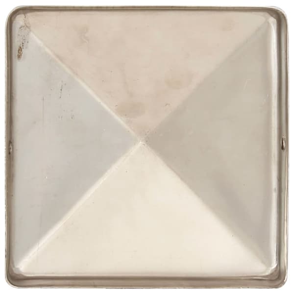 vidaXL Stolpehætter pyramide 6 stk. rustfrit stål 81x81 mm Silver silver