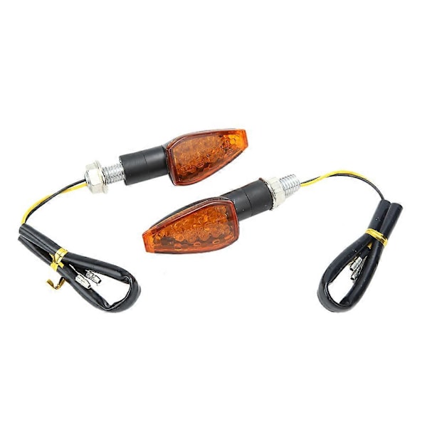 2 stk. MC Blinklys 14 LED Indikatorlys Tilbehør Passer til Yamaha Gul Linse