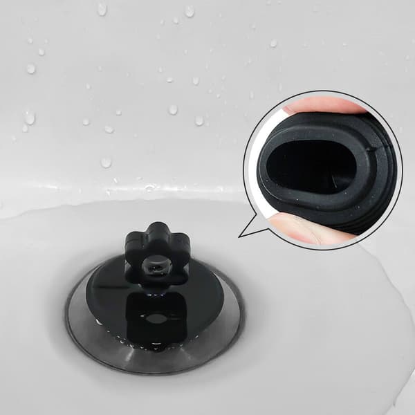 Badekarspropper, 2 stk. universelle afløbspropper, silikoneafløbspropper, køkkenafløbspropper, til køkken- og badeværelsesafløb, sort 5x5,5 cm