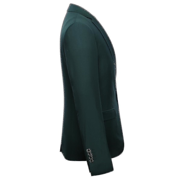 Herredragt Business Casual 3-delt jakkesæt blazerbukser Vest 9 farver Z Hotsælgende varer Green XS
