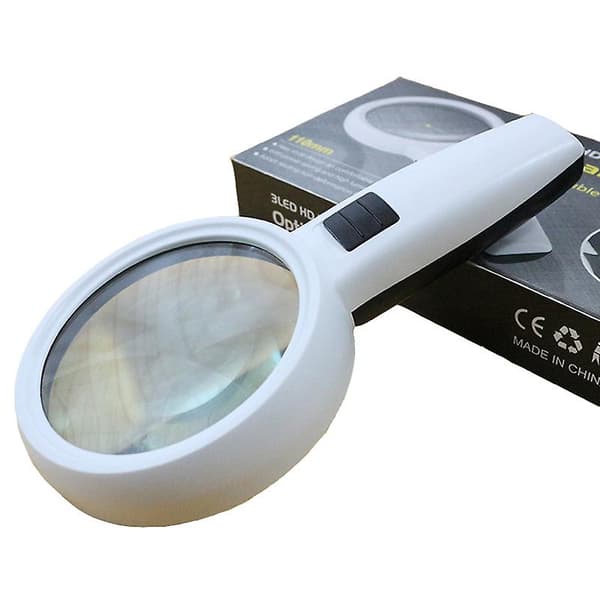 10X Reading Magnifier with LED Light, Illuminated Magnifying Glass
