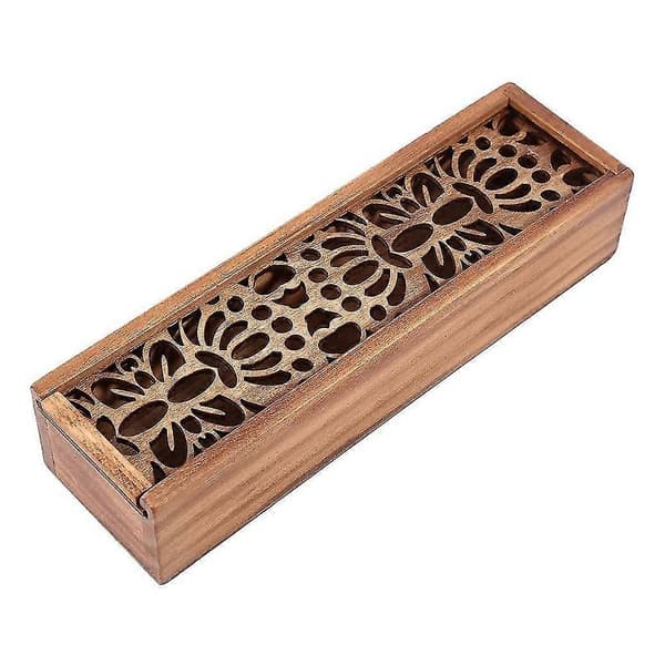 Paper Box Wood Pencil Case Hollow Pencil Case Storage Box Student School Office Gift Box