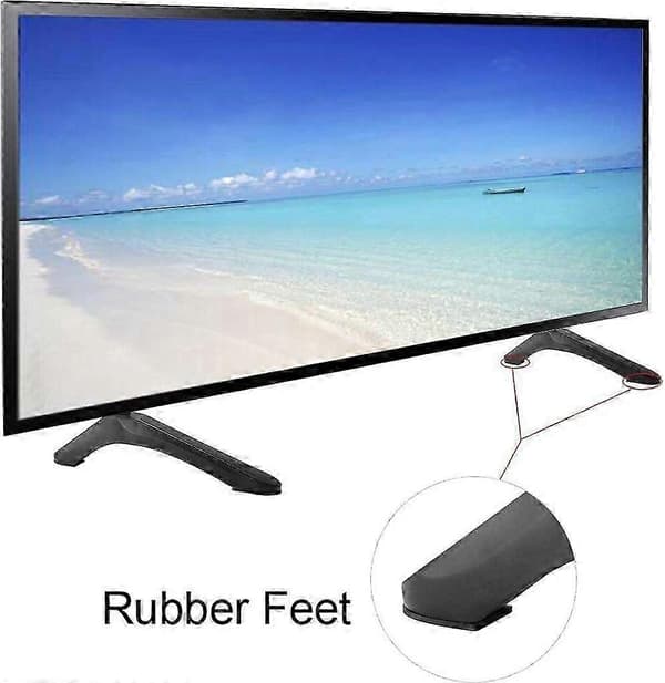 Universal TV Stand for 32-65 inch Flat Screen TVs, Height Adjustable Steel Table Top Base, Compatible with Major Brands