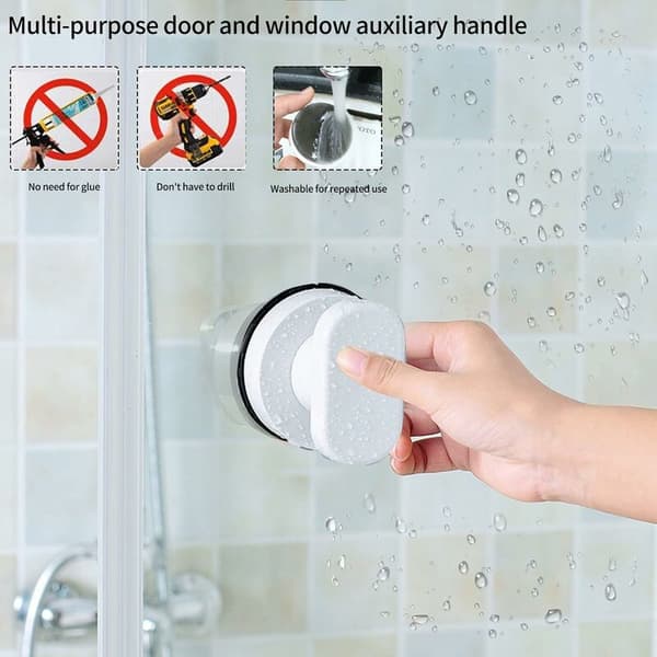2-pack Suction Cup Door Handles, Foldable Suction Cup Handles