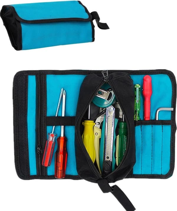 Portable Tool Bag, Foldable Electrician Tool Bag, Tool Belt Storage, 1 pc (Tools Not Included)