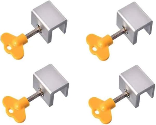 Sliding Window Locks 4-pack Sliding Door Stop Adjustable Window Lock Adjustable Sliding Door Stops Aluminum Alloy Sliding Door Lock Window Security