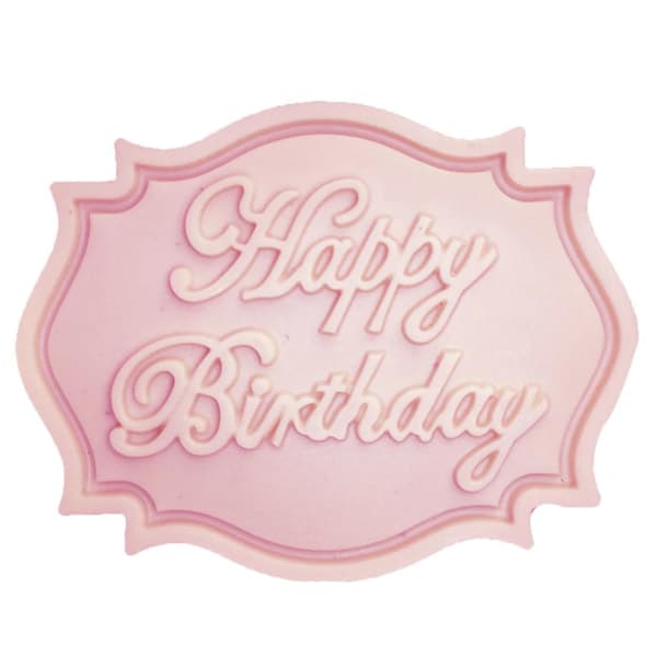 Silikonform for baking / sjokolade / is etc - Happy Birthday Silikon