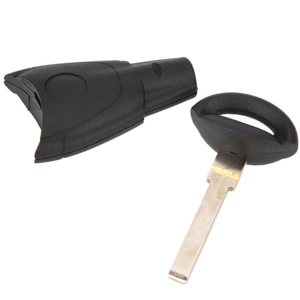 Replacement 4 Buttons Keyless Remote Vehicle Key Fob Shell Key Case and Buffer Button with Insert Blade Compatible with Saab 9.3 and 9.5